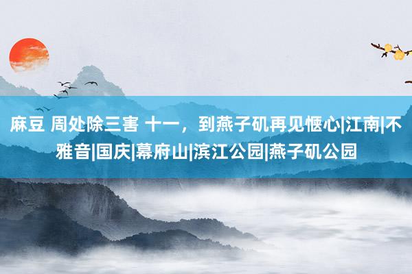 麻豆 周处除三害 十一，到燕子矶再见惬心|江南|不雅音|国庆|幕府山|滨江公园|燕子矶公园